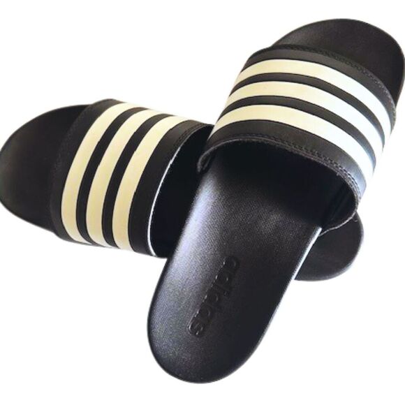 ADIDAS Adilette Shower Slides Mens 8 Pool Lowkey Stylish Stripes Classic House - Picture 1 of 8